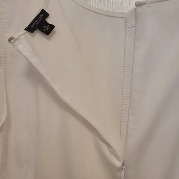 Classic Ann Taylor White Top w/ Peplum - Picture 9 of 10